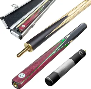 57inch Snooker Cue Stick 18oz 3/4 Jointed Pool Cue, with Extension, Cue Case, Durable Ash Wood and Hard Maple Construction Billiards Cue