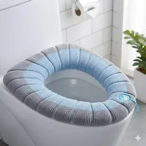 All-Season Toilet Seat Cover Set: Toilet Seat Protector, Warm & Hygienic, Non-Slip Fit, Easy-Clean, Durable, Baby-Safe Material for Home Bathroom Protection