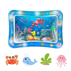 Octopus Shape Inflatable Water Mat, Abdominal Time Playmat, Interactive Toy for Kids and Adults, Portable Four Seasons Use