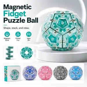 Magnetic Fidget Puzzle Ball, 3D Maze Stress Relief Brain Teaser Toy for Teens and Adults