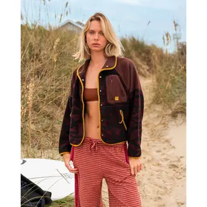 A/Div Popoyo Snap Up Sherpa Fleece Jacket - Teak