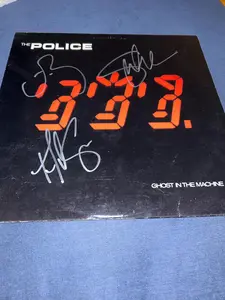 The Police Sting, Stewart Copeland, Andy Summers Signed Autographed Ghost In The Machine Vinyl Record Album LP COA