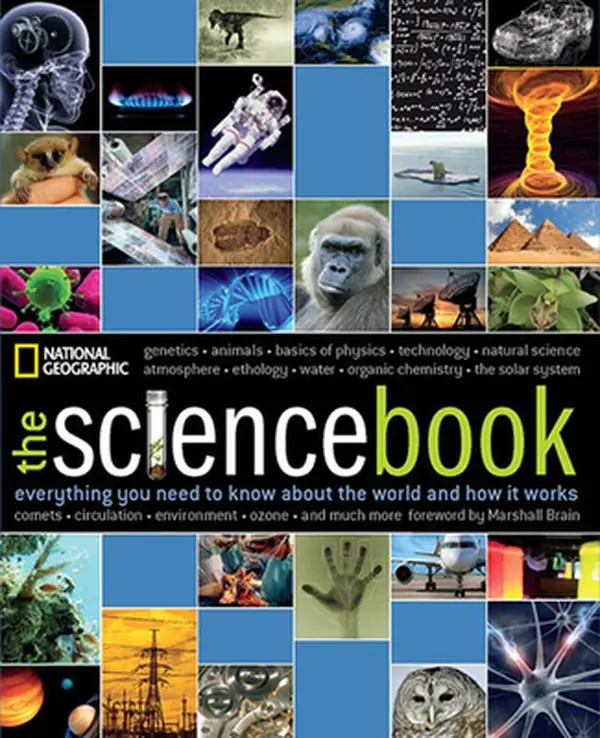 Used National Geographic The Science Book - English Paperback Print Edition, Including Facts, Natural Phenomena, Illustrations, Questions, Multiple Sections, Fields, Inventions (School & Educational Office Stationery Supply)