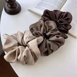 French Retro Hair Ties, 3/5 Counts Fashionable Hair Ties for High or Low Ponytail Hairstyle, Suitable for Daily Commuting & Outdoor Leisure