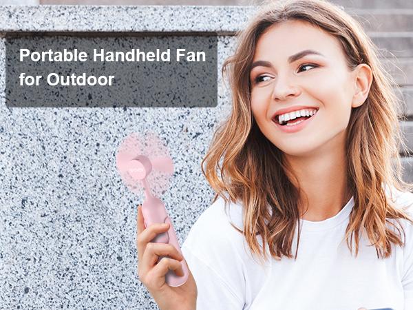 SPOVEN Portable Handheld Fan &ndash; Mini, Foldable, USB Rechargeable, Ideal for Travel & Outdoor Activities