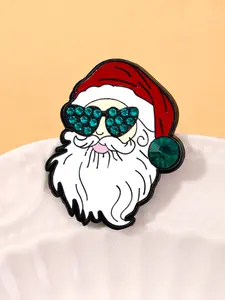 Christmas Santa Creative Brooch Design Metal Badge Student Gift Pin Book Bag Decoration Lapel Pin