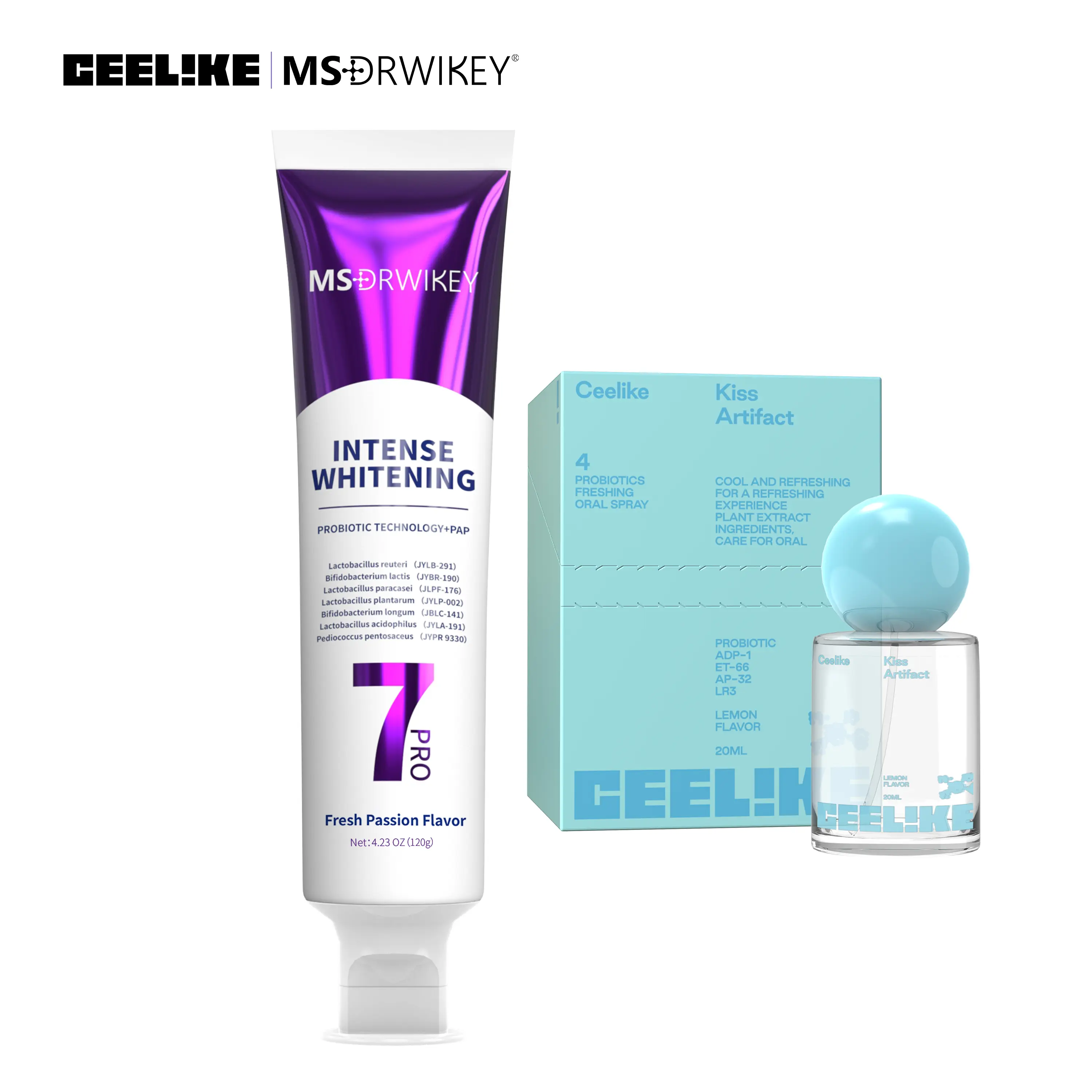 CEELIKE|MSDRWIKEY Set-1 Toothpaste+1 Lemon Oral Spray|Multi-Function Oral Care, Long-Lasting Freshness CEELIKE|MSDRWIKEY Set-1 Toothpaste+1 Lemon Oral Spray|Multi-Function Oral Care, Long-Lasting Freshness