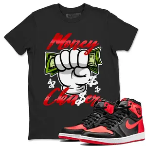 Unisex T-shirt To Match Sneakers  Jordan 1 Satin Bred - Money Chaser. 100% Cotton for Casual Wear. Comfortable Summer Unisex T-Shirt to match Jordan Sneaker. Streetwear Style. urban outfitters