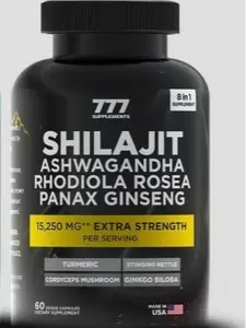 777 Shilajit & Sea Moss Capsules – Extra Strength 19,445mg & 15,250mg – Ashwagandha, Black Seed Oil, Ginseng, Ginger – 60 Veggie Capsules Healthcare