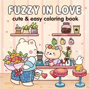 Blurred Love Coloring Book for Stress Relief, Simple and Eye-Catching Patterns, Easy to Color, Perfect Gift for Friends and Family