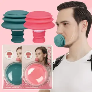 Face Jaw Exerciser Slimmer Jaw Face Neck Toning Exerciser,Facial Yoga Skin Tighten  Double Chin Breathing Exercise Device Lightweight Contour