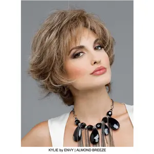 Kylie Human Hair / HF Synthetic Blend Wig (Hand-Tied)
