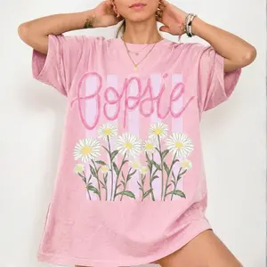 Comfort Color Oopsie Daisy Preppy Shirt | Girly Floral Graphic Tee | Purple Summer Aesthetic Shirt | Trendy Cute Everyday Outfit
