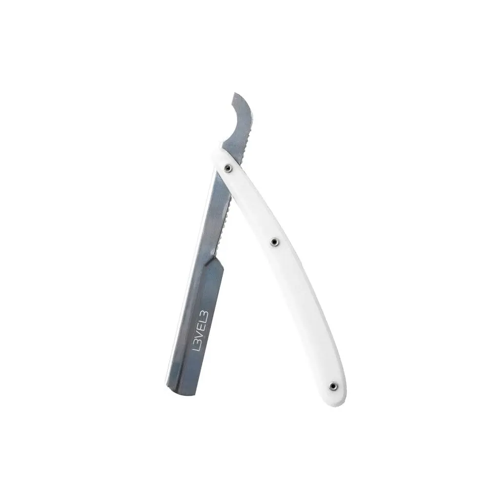 - Level Turkish Razor - Rust Free Straight Edge Razor (White)