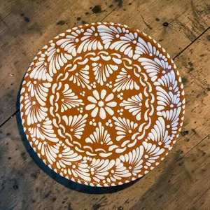 Handmade Talavera Serving Plate - Mexican Pottery