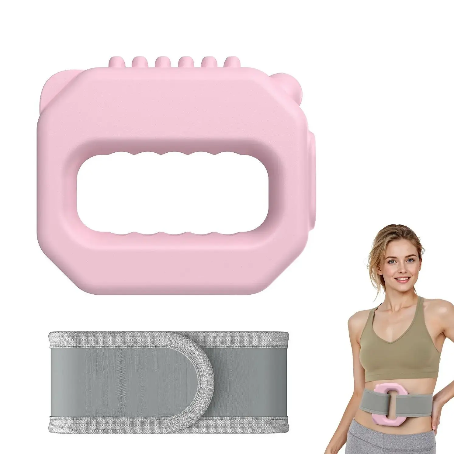 New R10 Mini Fascia Ring - Cordless Rechargeable Fitness Massager with Elastic Waist Strap, Secure Fit Up to 55in, Adjustable Strap, Gym & Home Body Waist Back Muscle Recovery Device, Parent Gift