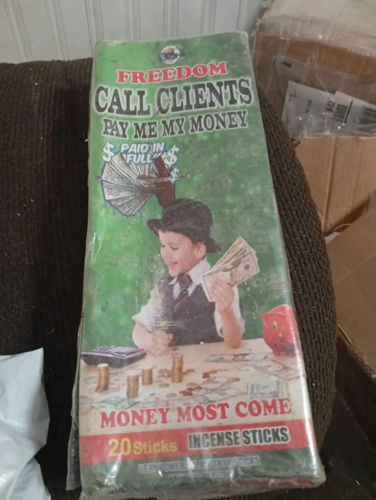 Freedom “Call Clients Pay Me My Money” Incense Sticks