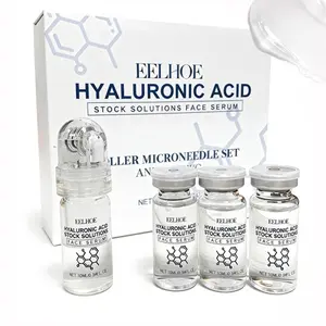 Micro Infusion System for Face & Neck 0.05mm Stamp with Hyaluronic Acid & Collagen Peptide Serum for Firmer Smoother-Looking Skin, Easy 5-Minute At-Home Skin Care Application niacinamide - 3 Month Supply