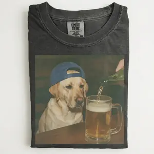 Comfort Colors 50+ Dog Breeds Available Beer Shirt,Dog Drinking Beer Shirt, Funny Dog Meme Shirt, Dog Lover Shirt, Vintage Dog Tee, Retro Dog Shirt, Gift for Dog Lovers