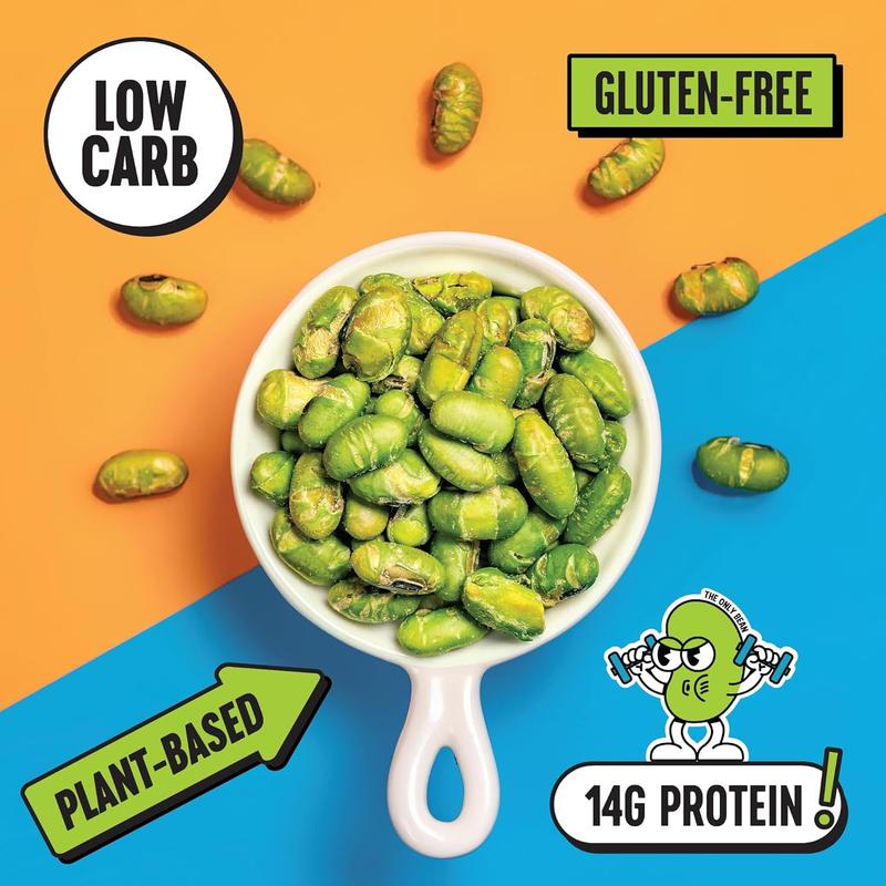 The Only Bean Crunchy Roasted Edamame Beans Variety - 4.0oz (5 Pack) - Keto Snack, High Protein, Low Carb, High Fiber, Gluten-Free & Vegan