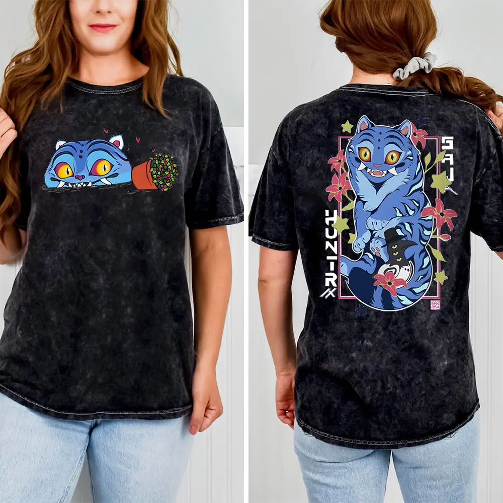 Demon Hunter Tiger Shirt, Unisex Merch K-pop Shirt, Hunters Tiger fan, Derpy the Tiger And Bird Demon Hunter Tiger Tee, Kpop Demon Hunters Shirt