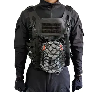 Tactical Net Cover Backpack, Outdoor Activities Backpack Accessories, Includes Helmet Pouch and Gas Mask Pocket, Military Style Hiking Companion