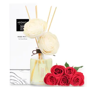 Aronica Twin Sola Diffuser 160ml - Rose Petals Scent, Fragrance Decoration for Bedroom