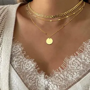 Viromy 14K Gold Plated Layering Necklaces For Women Gold Necklace Set, Cuban Link, Snake Chain, Paperclip Layered Chains, Twisted Rope and Twisted Chain, Trendy Layering Necklace