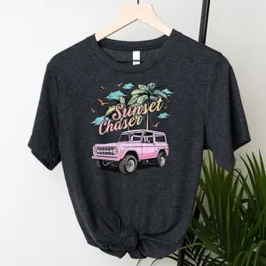 Sunset Chaser Shirts, Beach Vacation Shirt, Beach Vibes T-Shirt, Forever Chasing Sunsets Crewneck, Beach Girl T-Shirts, Summer Vibes Shirts