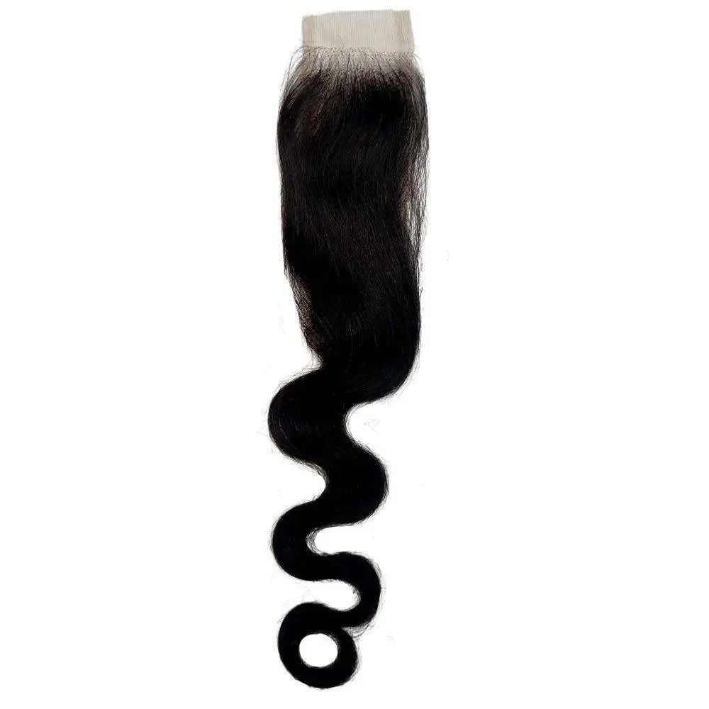 Brazilian Body Wave Lace Closure, 100% Virgin Human Hair Piece, 2x6 HD Lace with Free Part, 14-18 Inch Long, Can be Dyed and Styled, Lifts to #27, Dyed, Cut, Or Styled, Natural Flow, 28 Grams / 1 Oz