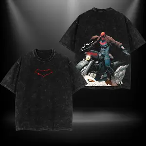 The Dark Style Redhood Jason Todd V2 DCU Double Printed Oversize Lightweight Acid Washed Tee TV Show Graphic Top Cotton Gift T-Shirt For Comic Lover, Gift T-Shirt For Movie Lover