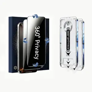 Anti-Spy Tempered Glass Screen Protector for iPhone 17 Pro Max/16/15/14/13 Pro/12/11/XS, 360° Privacy Protection, 2 Pack