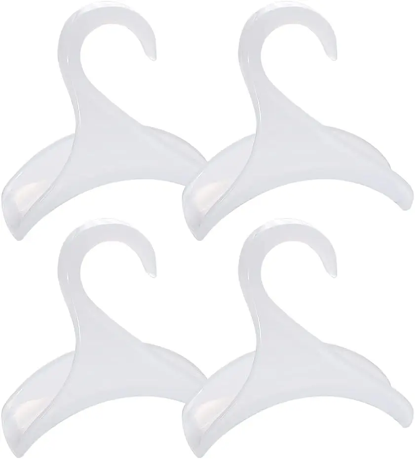 Purse Hanger for Closet Rod - Handbag Storage Organizer - Acrylic Hangers for Hanging Purses, Backpacks, Satchels, Crossovers, Totes (4 Pack)