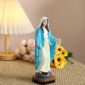 Saint Mary Religious Figurine, Home Decor Ornament, Christmas Thanksgiving Gift, Hand-Painted Resin Craft, Unique Collectible Item