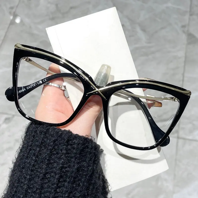 Unisex Cat Eye Reading Glasses, High Quality Eyewear, Trendy Large Frame Design, Includes Velvety Portable Storage Bag, Gigula Eyewear Accessories