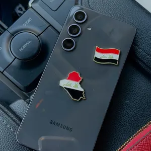Iraq Phone Sticker Iraqi Flag Metal Sticker for Laptop Tablet Car Decal Arabic Accessory Iraq Gift Idea for ip17promax ip17 ip16promax Premium Metal Finish Lightweight Easy to Apply Strong Adhesive Backing