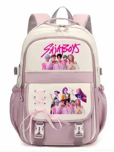 Cute Kpop Hunter Girl Group Cartoon, Sweet Jk Student Shoulder Bag, Anime Style, All Seasons, Cute Versatile Backpack, Cross-Border New Arrival