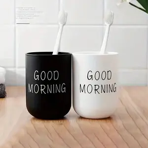 Creative Simple Home Oral Cup Set, Tumbler Cup, Cute Plastic Toothbrush Holder, European Style Couple Gift, Valentine's Day Present, Back-To-School Supplies