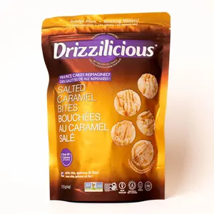 Drizzilicious Salted Caramel Mini Rice Crisps, Gluten Free Snack, Light Crunchy Caramel Treat, 1 Pack