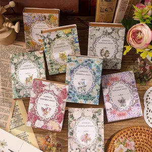 Flower & Fairy Pattern Sticker, 60pcs/bag Vintage Scrapbooking & Journal Making Material Sticker, DIY Decorative Decal for Stationery Computer Water Bottle