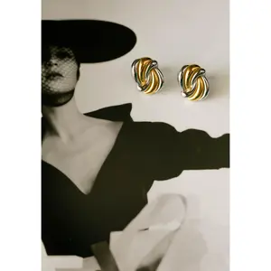 Knot Earrings – Mixed Metal