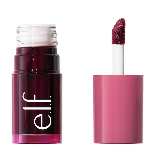 🔥 BEST SELLER! e.l.f. Sheer For It Blush Tint, Multi-Use, Long-Lasting Lip & Cheek Makeup, Creates A Natural Flush Finish, Vegan & Cruelty-Free, Plums Up