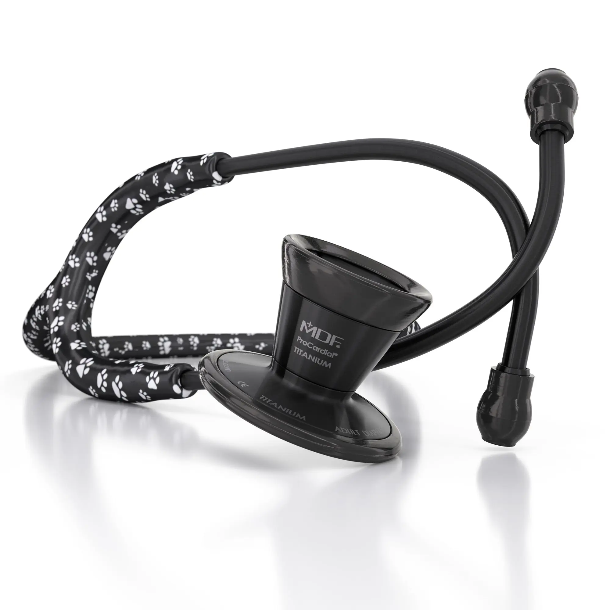 ProCardial® Titanium Cardiology Stethoscope - Puppy Paw/BlackOut