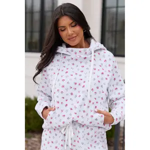 Jolie Pink Floral Hoodie