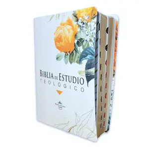 Bible in Spanish Theological Studies for Women Letter 10 points Reina Valera 1960 Floral Woven Cover with Index