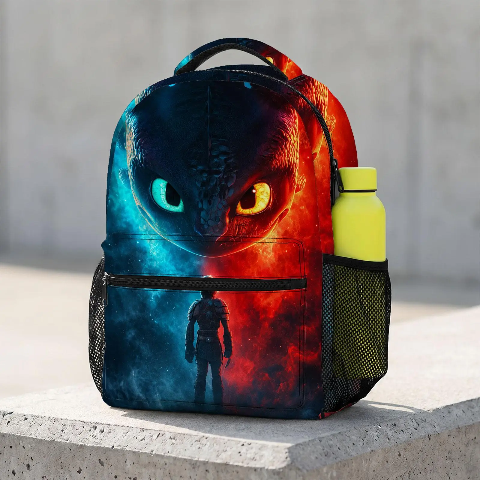 How-to-Train-Your-Dragon Large Capacity Cute Cartoon Animal Travel Bag | Heavy Duty School Backpack with Chest Buckle | Kawaii Printed Bookbag for Boys & Girls