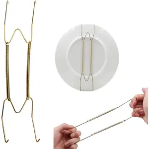 Invisible Stainless Steel Plate Hangers Holder for Walls, Decorative Plate Dish Hangers Wall Hooks for Home Decor, Multiple Sizes 8/10/12/14/16 Inch Available, 14in Size