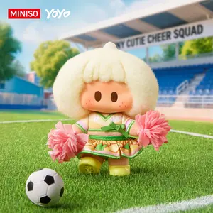MINISO YOYO Cheerleader Cute Flocked Doll, Adorable Football Cheerleader Cartoon Doll Keychain, 15 cm Collectible Decorative Toy, a gift for sports fans and collectors