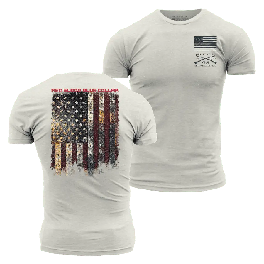 Red Blood Blue Collar® T-Shirt - Sand