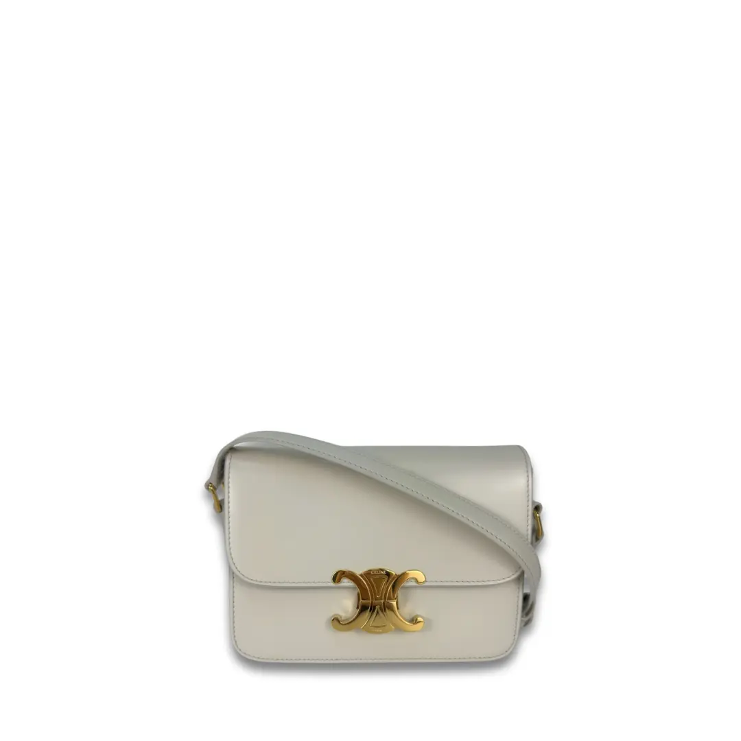 Pre-owned Celine calfskin leather Shoulder Bags Teen Triomphe S SL 1284